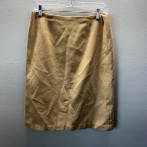Brooks Brothers Camel Hair Blend Pencil Skirt Size 8